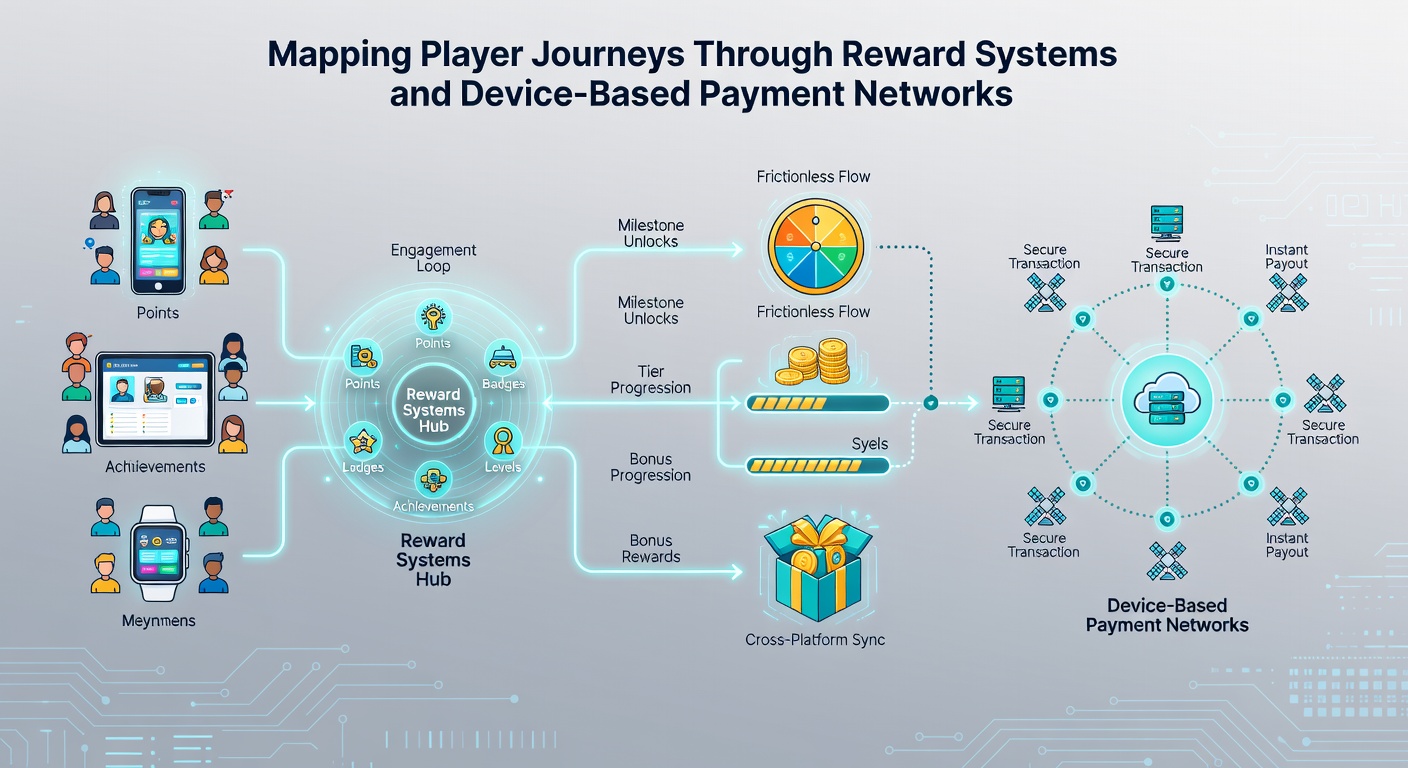 Diagram showing device payment integration points within loyalty reward timelines
