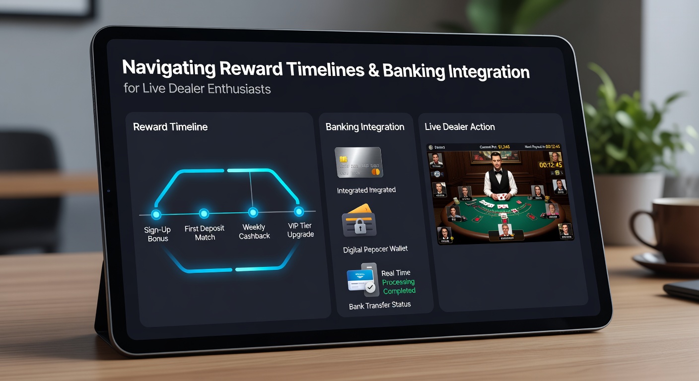 Banking dashboard integrated with live dealer casino rewards timeline overview