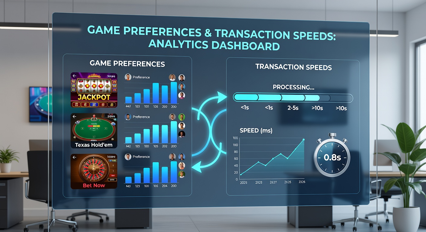 Analytics dashboard displaying correlations between game types and payment processing times on a mobile gambling platform
